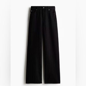 H&M black textured crease jeans